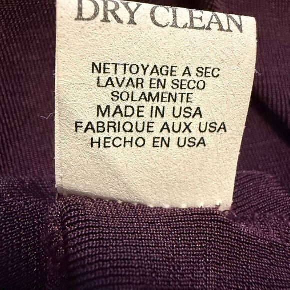 BCBGMAXAZRIA Long Duster/Cardigan W/Velvet Burnout Sash in Deep Purple Sz M - Picture 13 of 13